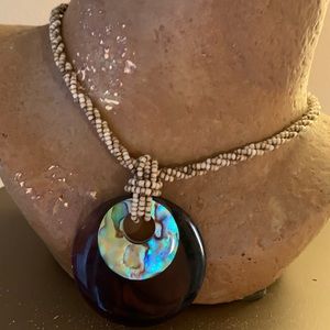 Wrapped Bead Shell Necklace 🐚